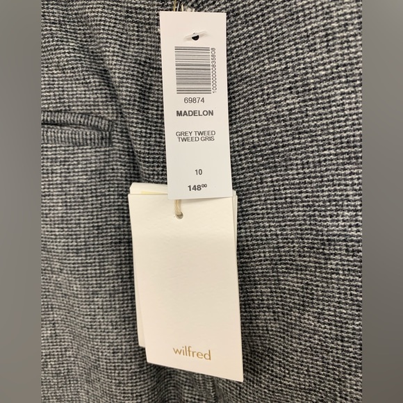BNWT Wilfred grey tweed straight leg pants. - Picture 4 of 5